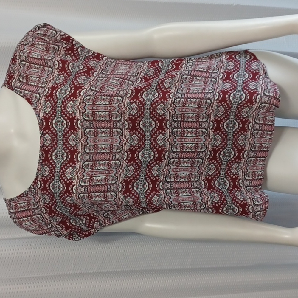 Beautiful Pink Rose Sleeveless Blouse